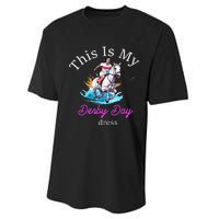 This Is My Derby Day Dress Horse Performance Sprint T-Shirt