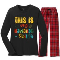 This Is My Hawaiian summer vacation Women's Long Sleeve Flannel Pajama Set 