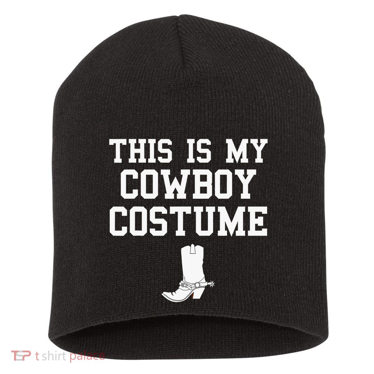 This Is My Cowboy Costume Funny Lazy Country Western Short Acrylic Beanie