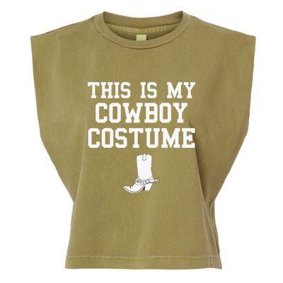 This Is My Cowboy Costume Funny Lazy Country Western Garment-Dyed Women's Muscle Tee