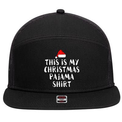 This Is My Christmas Pajama 7 Panel Mesh Trucker Snapback Hat