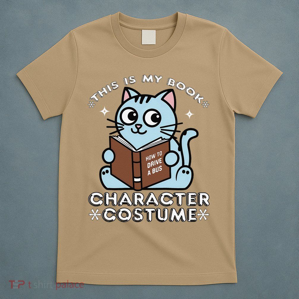 This Is My Book Character Costume Funny Cat Reading Day T-Shirt