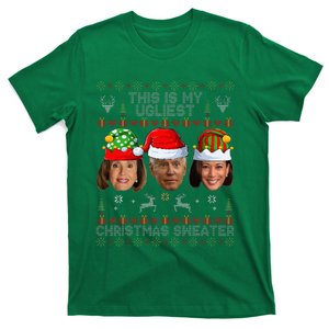 This Is My Ugliest Christmas Sweater Funny Joe Biden Kamala T-Shirt