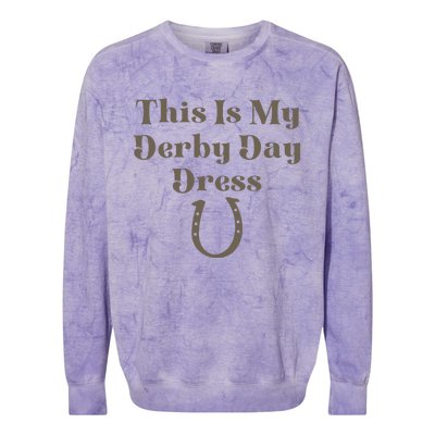 This Is My Derby Day Dress Horse Racing Colorblast Crewneck Sweatshirt