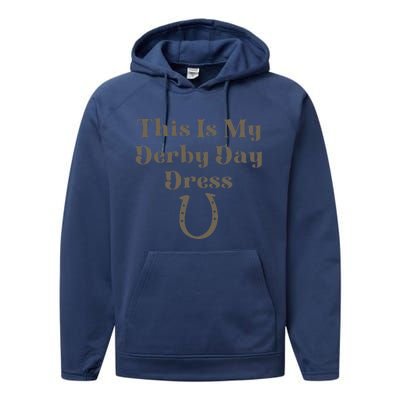 This Is My Derby Day Dress Horse Racing Performance Fleece Hoodie