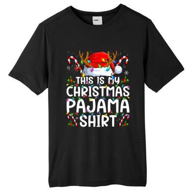 This Is My Christmas Pajama Funny Xmas Pjs Tall Fusion ChromaSoft Performance T-Shirt