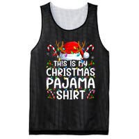 This Is My Christmas Pajama Funny Xmas Pjs Mesh Reversible Basketball Jersey Tank