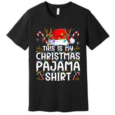 This Is My Christmas Pajama Funny Xmas Pjs Premium T-Shirt