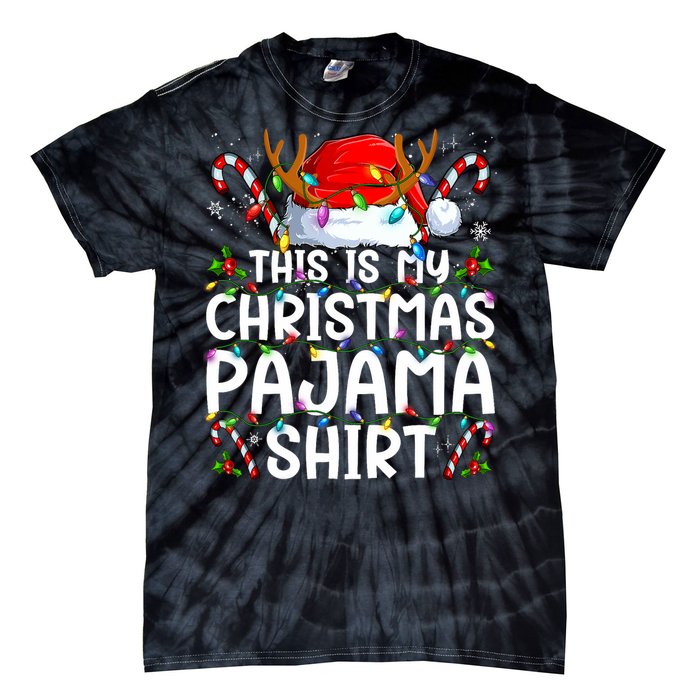 This Is My Christmas Pajama Funny Xmas Pjs Tie-Dye T-Shirt