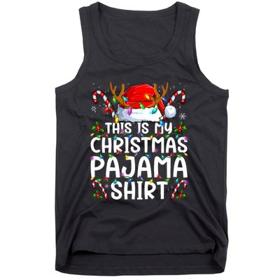 This Is My Christmas Pajama Funny Xmas Pjs Tank Top