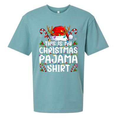 This Is My Christmas Pajama Funny Xmas Pjs Sueded Cloud Jersey T-Shirt