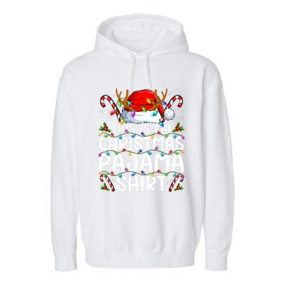 This Is My Christmas Pajama Funny Xmas Pjs Garment-Dyed Fleece Hoodie