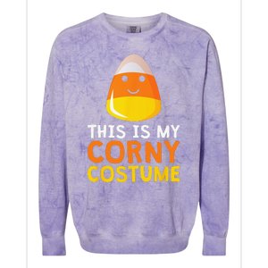 This Is My Corny Costume Funny Candy Corn Halloween Colorblast Crewneck Sweatshirt