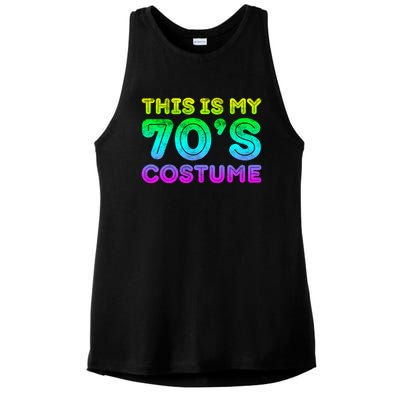 This Is My 70s Costume, 1970s Party Ladies PosiCharge Tri-Blend Wicking Tank