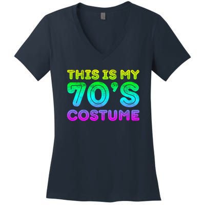 This Is My 70s Costume, 1970s Party Women's V-Neck T-Shirt