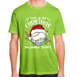 This Is My Christmas Pajama Baseball Ball Santa Christmas Gift Adult ChromaSoft Performance T-Shirt