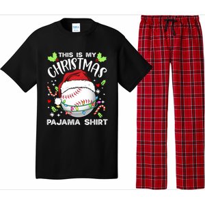 This Is My Christmas Pajama Baseball Ball Santa Christmas Gift Pajama Set