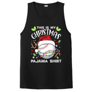 This Is My Christmas Pajama Baseball Ball Santa Christmas Gift PosiCharge Competitor Tank