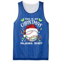 This Is My Christmas Pajama Baseball Ball Santa Christmas Gift Mesh Reversible Basketball Jersey Tank