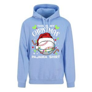 This Is My Christmas Pajama Baseball Ball Santa Christmas Gift Unisex Surf Hoodie