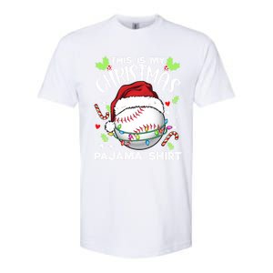 This Is My Christmas Pajama Baseball Ball Santa Christmas Gift Softstyle CVC T-Shirt