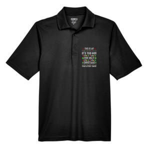 This Is My ItS Too Hot For Ugly Christmas Men's Origin Performance Pique Polo