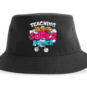 Teaching Is My Super Power Teacher League Lessons Sustainable Bucket Hat