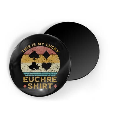 This Is My Lucky Euchre Vintage Euchre Card Game Magnet