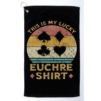 This Is My Lucky Euchre Vintage Euchre Card Game Golf Towel