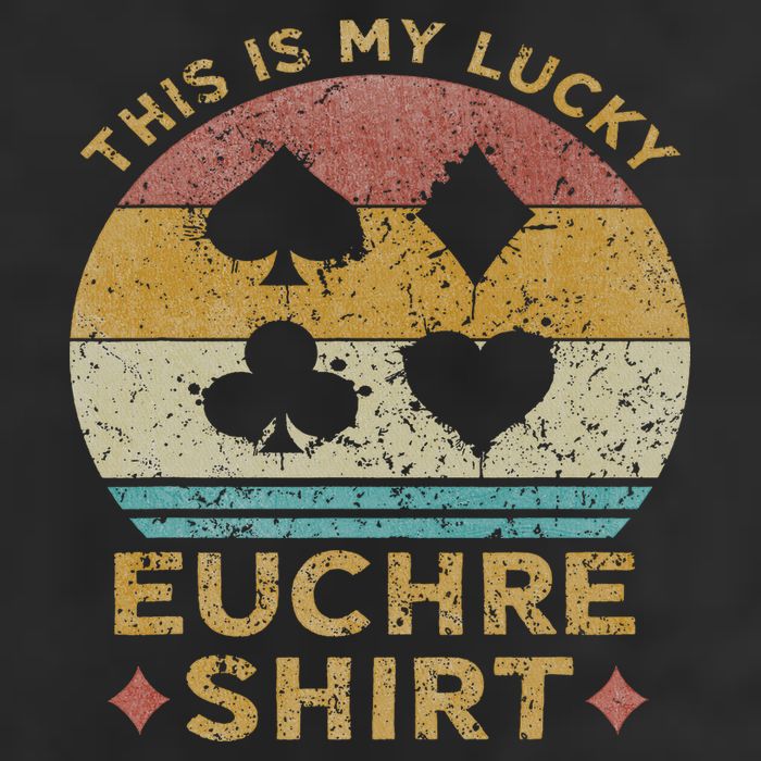 This Is My Lucky Euchre Vintage Euchre Card Game Golf Towel