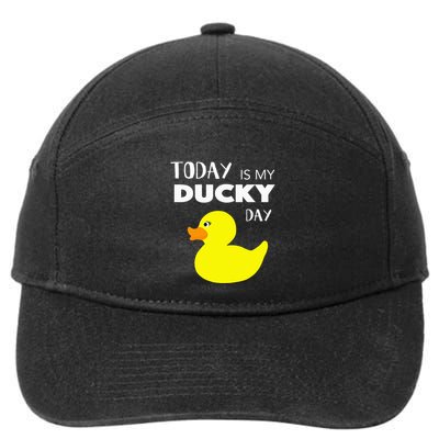 Today Is My Ducky Day I Lucky Day 7-Panel Snapback Hat
