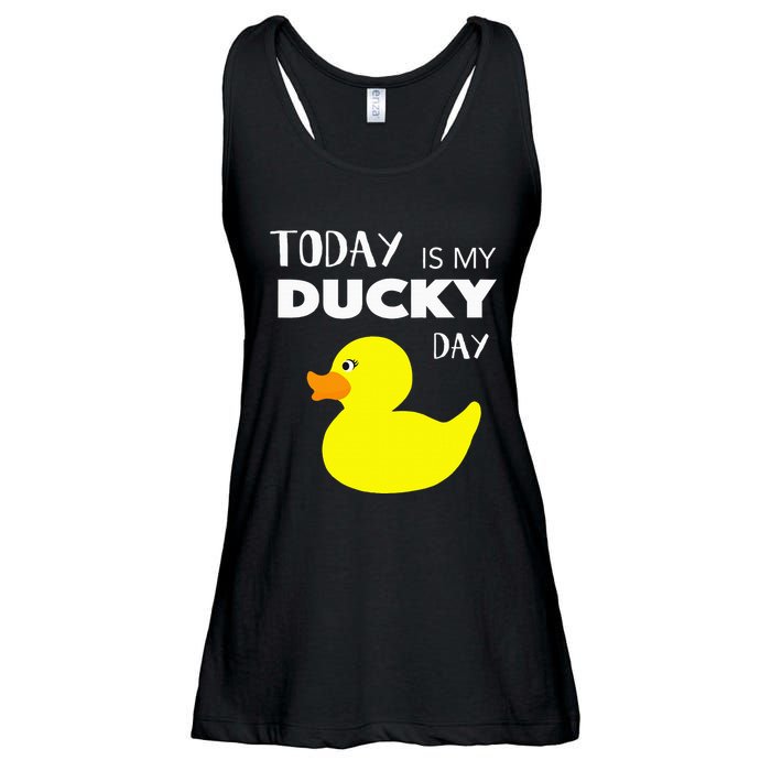 Today Is My Ducky Day I Lucky Day Ladies Essential Flowy Tank