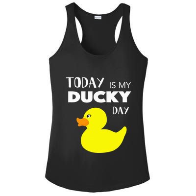 Today Is My Ducky Day I Lucky Day Ladies PosiCharge Competitor Racerback Tank