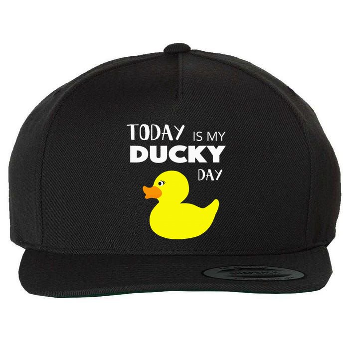 Today Is My Ducky Day I Lucky Day Wool Snapback Cap