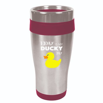 Today Is My Ducky Day I Lucky Day 16oz Travel Tumbler