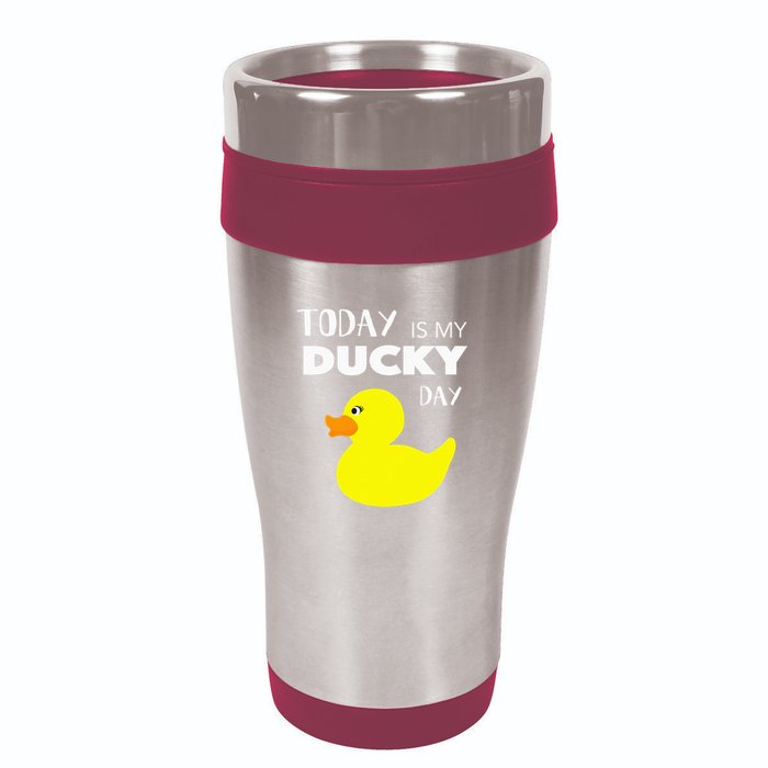 Today Is My Ducky Day I Lucky Day 16oz Travel Tumbler