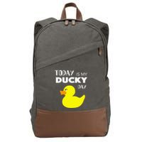 Today Is My Ducky Day I Lucky Day Cotton Canvas Backpack