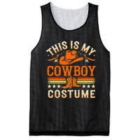 This Is My Cowboy Costume Fun Lazy Country Western Halloween Mesh Reversible Basketball Jersey Tank