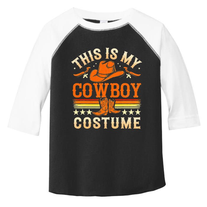 This Is My Cowboy Costume Fun Lazy Country Western Halloween Toddler Fine Jersey T-Shirt