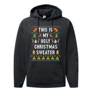 This Is My Ugly Sweater Funny Christmas Performance Fleece Hoodie