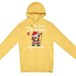 This Is My Christmas Pajama Cute Christmas Dabbing Santa Great Gift Premium Pullover Hoodie