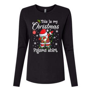 This Is My Christmas Pajama Cute Christmas Dabbing Santa Great Gift Womens Cotton Relaxed Long Sleeve T-Shirt