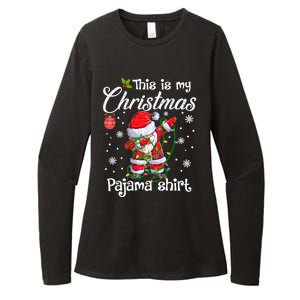 This Is My Christmas Pajama Cute Christmas Dabbing Santa Great Gift Womens CVC Long Sleeve Shirt