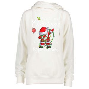 This Is My Christmas Pajama Cute Christmas Dabbing Santa Great Gift Womens Funnel Neck Pullover Hood