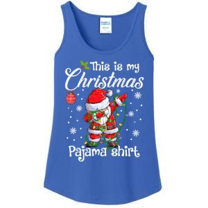 This Is My Christmas Pajama Cute Christmas Dabbing Santa Great Gift Ladies Essential Tank