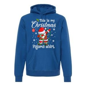 This Is My Christmas Pajama Cute Christmas Dabbing Santa Great Gift Premium Hoodie