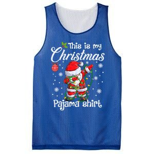 This Is My Christmas Pajama Cute Christmas Dabbing Santa Great Gift Mesh Reversible Basketball Jersey Tank