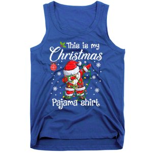 This Is My Christmas Pajama Cute Christmas Dabbing Santa Great Gift Tank Top