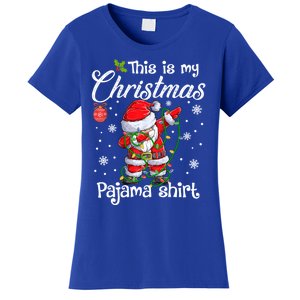 This Is My Christmas Pajama Cute Christmas Dabbing Santa Great Gift Women's T-Shirt