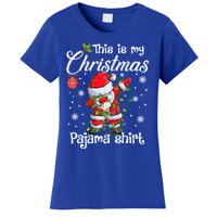 This Is My Christmas Pajama Cute Christmas Dabbing Santa Great Gift Women's T-Shirt